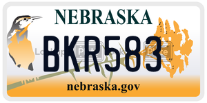 BKR583  license plate in NE