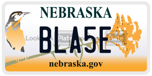 BLA5E  license plate in NE