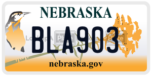 BLA903  license plate in NE