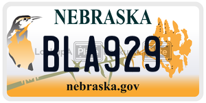 BLA929  license plate in NE