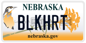 BLKHRT  license plate in NE