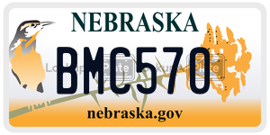 BMC570  license plate in NE