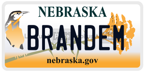 BRANDEM  license plate in NE