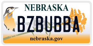 BZBUBBA  license plate in NE