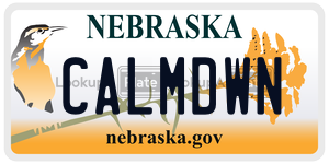 CALMDWN  license plate in NE