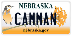 CAMMAN license plate in Nebraska
