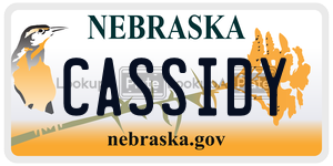 CASSIDY  license plate in NE
