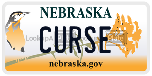 CURSE  license plate in NE