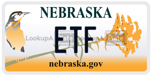 ETF  license plate in NE