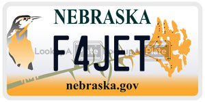 F4JET  license plate in NE