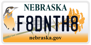 F8DNTH8  license plate in NE