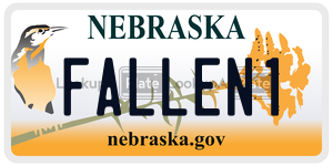 FALLEN1  license plate in NE