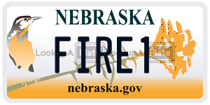 FIRE1  license plate in NE