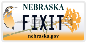 FIXIT  license plate in NE