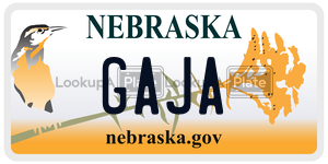 GAJA  license plate in NE