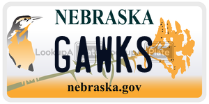 GAWKS  license plate in NE