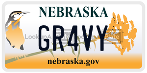 GR4VY license plate in Nebraska