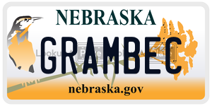 GRAMBEC license plate in Nebraska