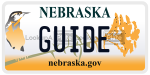 GUIDE  license plate in NE