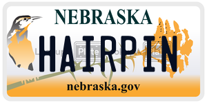 HAIRPIN  license plate in NE
