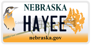 HAYEE  license plate in NE