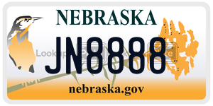 JN8888  license plate in NE