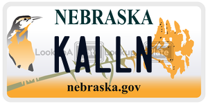 KALLN  license plate in NE