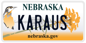 KARAUS  license plate in NE