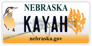 KAYAH  license plate in NE