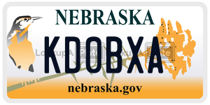 KD0BXA  license plate in NE