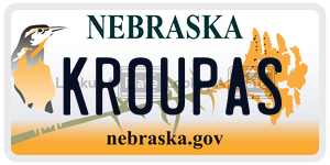 KR0UPAS  license plate in NE