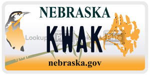 KWAK  license plate in NE