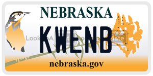 KWENB  license plate in NE