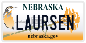 LAURSEN  license plate in NE