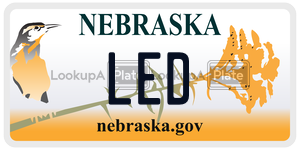 LED  license plate in NE