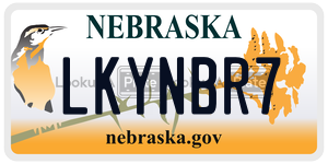 LKYNBR7  license plate in NE