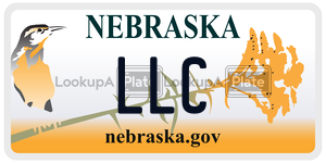 LLC  license plate in NE