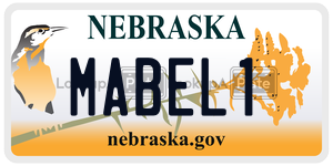MABEL1  license plate in NE