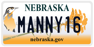 MANNY16  license plate in NE