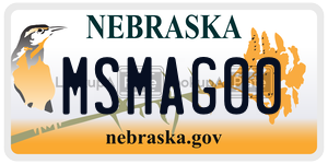 MSMAG00  license plate in NE