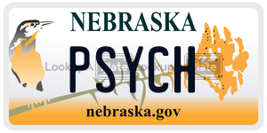PSYCH  license plate in NE