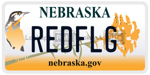 REDFLG  license plate in NE