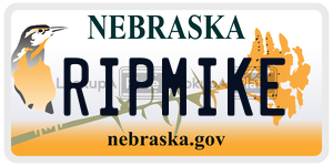 RIPMIKE  license plate in NE