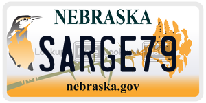 SARGE79  license plate in NE