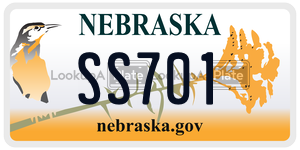 SS701  license plate in NE