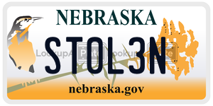 ST0L3N  license plate in NE