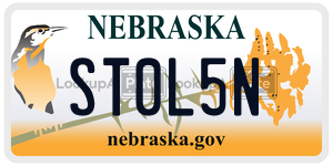 ST0L5N  license plate in NE
