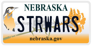 STRWARS  license plate in NE