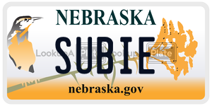 SUBIE  license plate in NE