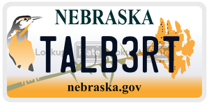 TALB3RT license plate in Nebraska